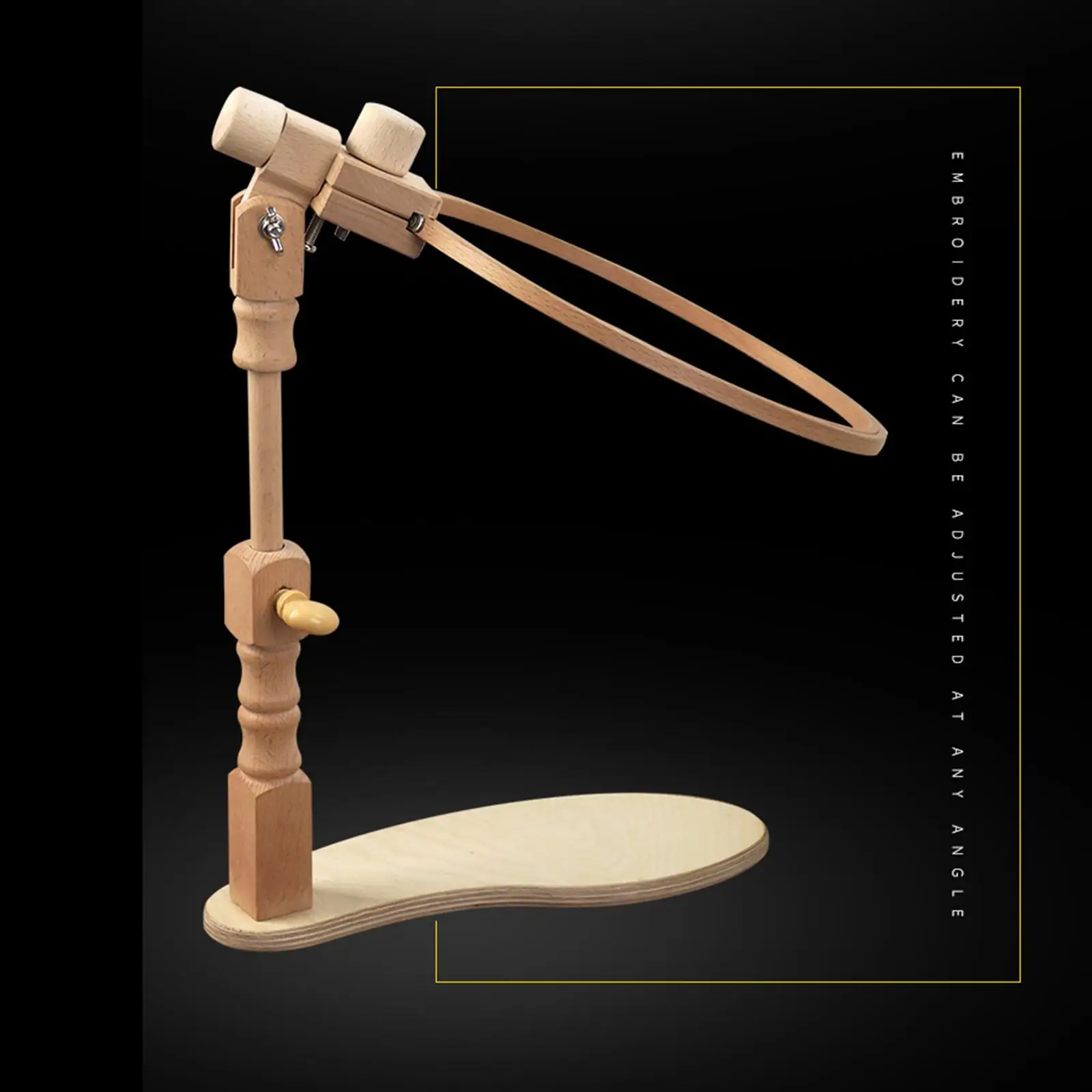 

Adjustable Chinese Style Embroidery , Wooden Stitch Embroidery Stand for Needlework DIY