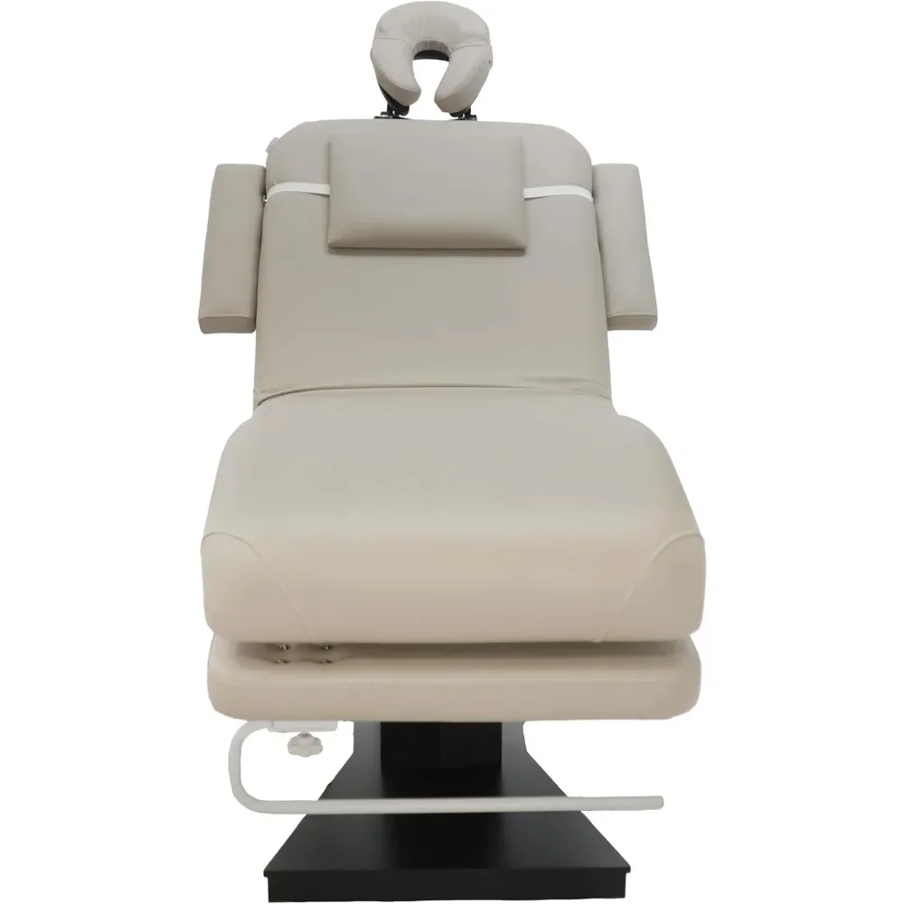 3.0 Motor (with Independent Leg Adjustment) Electric Massage & Facial Bed/Table Taupe top and Dark Brown Base