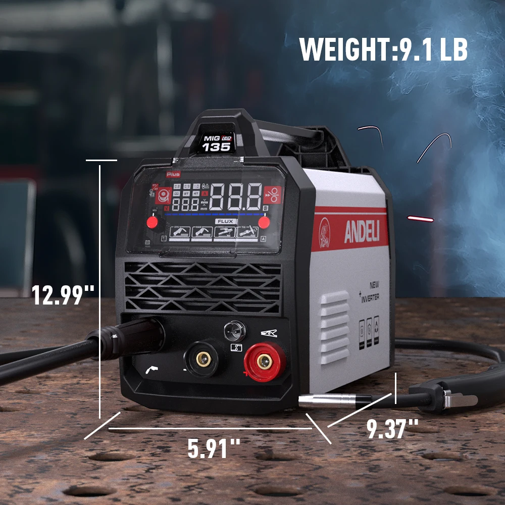 ANDELI MIG-250 Saldatrici MIG MIG Lift TIG Saldatrice semiautomatica inverter 3 in 1 con saldatura di metalli a filo animato flusso