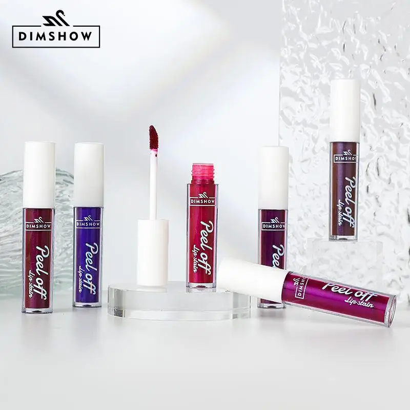 

DIMSHOW Peel Off Lip Stain Reveal Long Lasting Waterproof Lip Tint Transfer Proof Non-stick Cup Natural Lip Stain Cosmetics