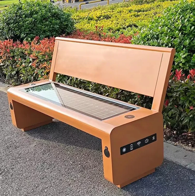 

Modern Design Smart Solar Bench Outdoor WIFI Wireless/USB Mobile Charging and Bluetooth Sound System
