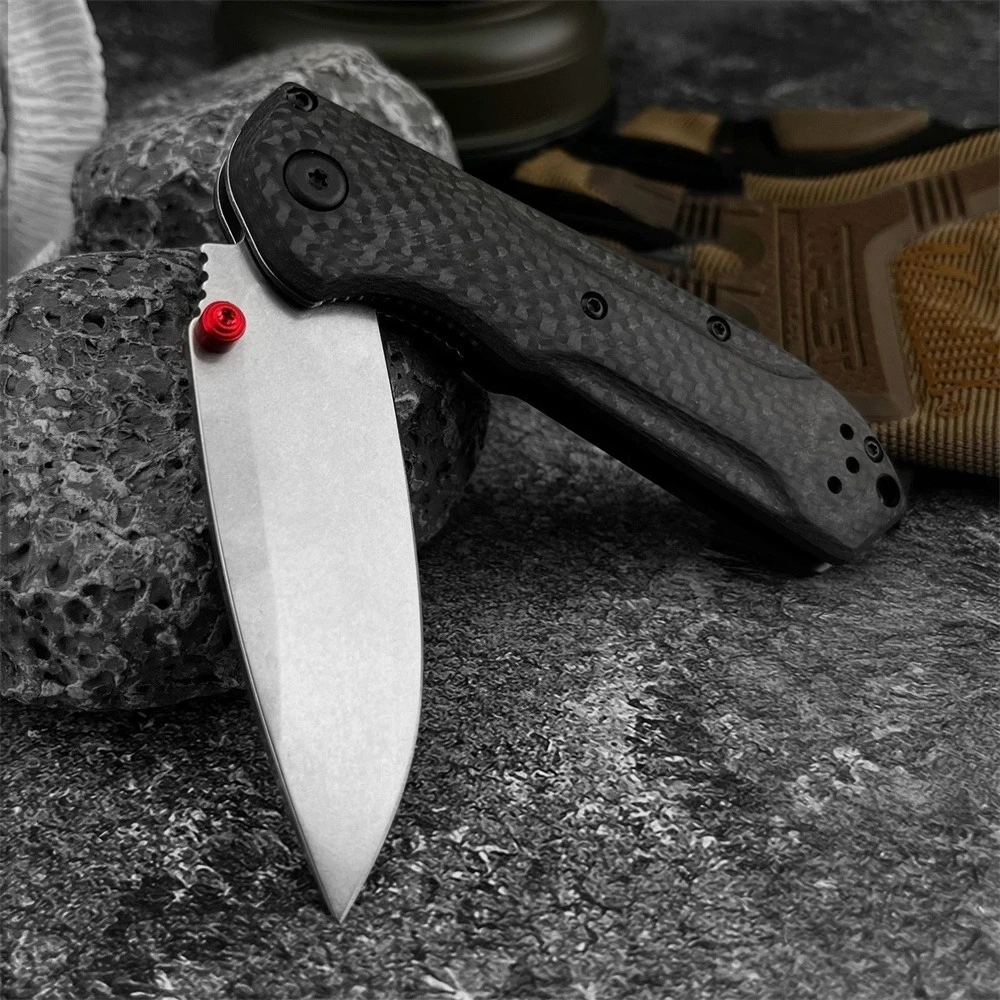 

Mini Freek BM 565 Tactical Folding Knife D2 Steel & Lightweight Carbon Fiber, Portable for Outdoor Survival Camping EDC Tools