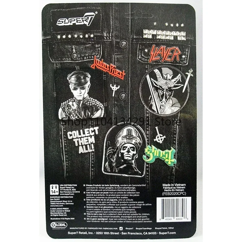 ฟิกเกอร์แอคชั่นย้อนยุค Super7 Judas Priest โรบ ฮาล์ฟอร์ด ของสะสม ตัวละครในตำนาน โมเดลของเล่นเด็กผู้ชาย