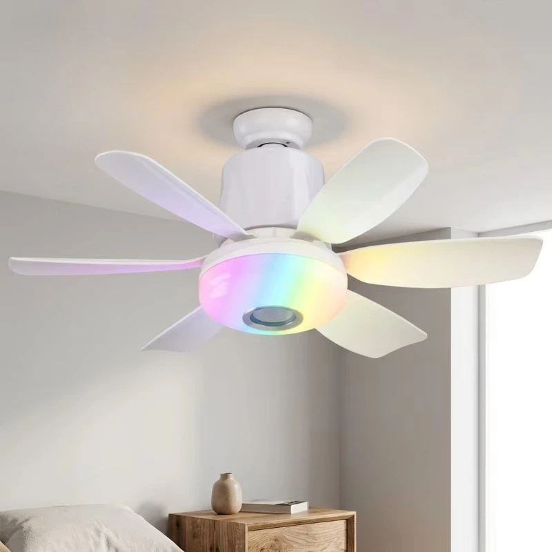 Modern decorative ceiling fan with LED lights, remote control