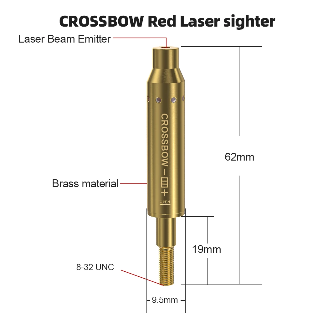 

Калибратор пистолета и винтовки CROSSBOW Инструмент для калибровки красного лазера - Охотничьи аксессуары Обучающий калибратор для стрельбы