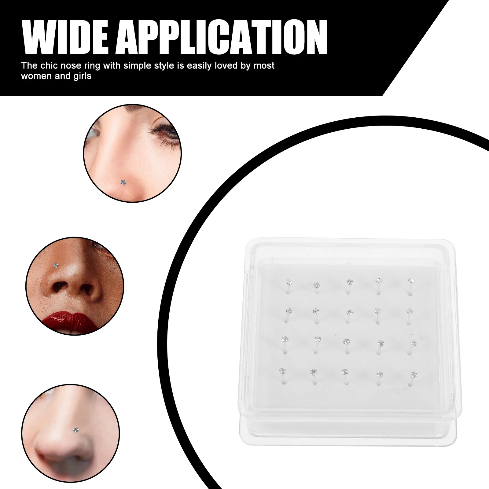 

Minimalist Nose Piercing Cool Rings Body Jewelry for Women Metal Cute Jewellery Mens Studs