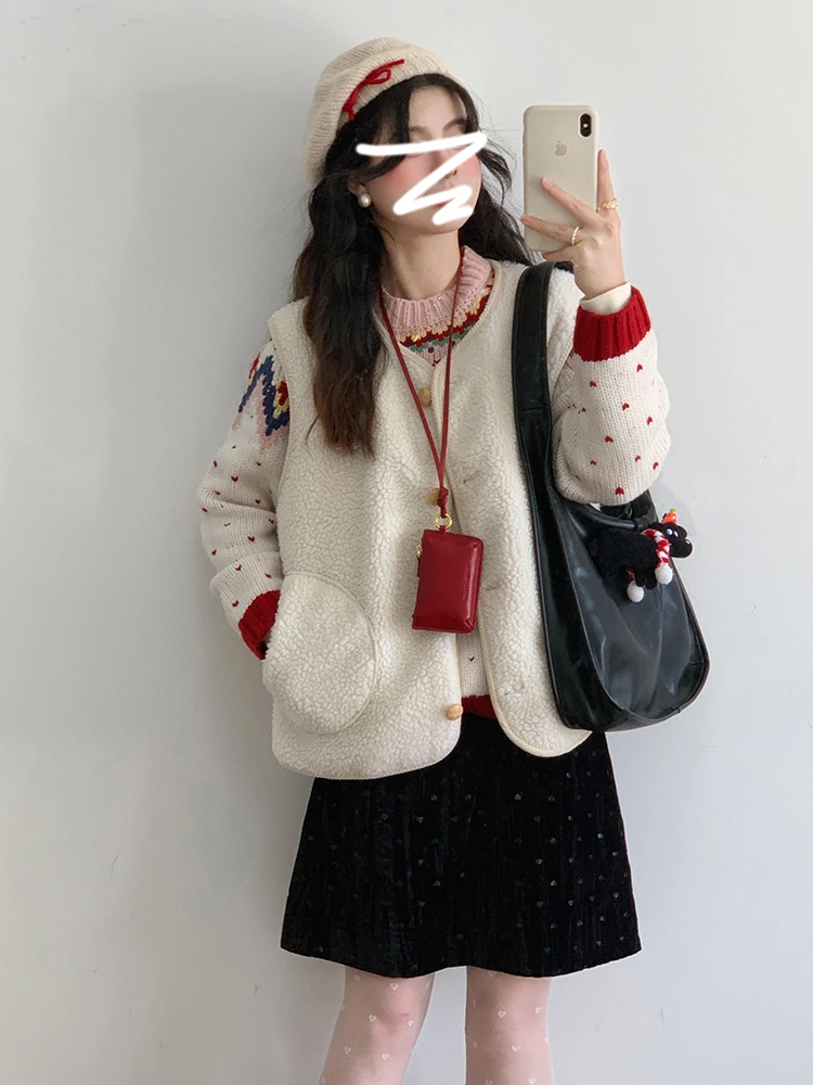 سترة نسائية محبوكة للعام الجديد لعام 2025 كسول Sle فريد من نوعه جميل الراقية ملمس الخريف والشتاء فضفاضة تناسب الدفء