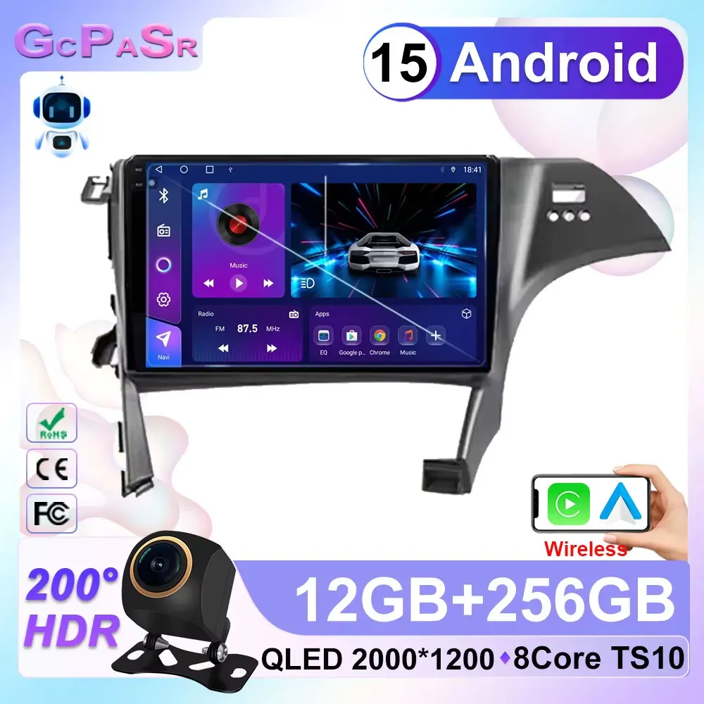 Android 15 For Toyota Prius 3 XW30 2009 - 2015 Right Hand Driver Car Radio Screen Multimedia Player Navigation GPS 2din DVD 5G