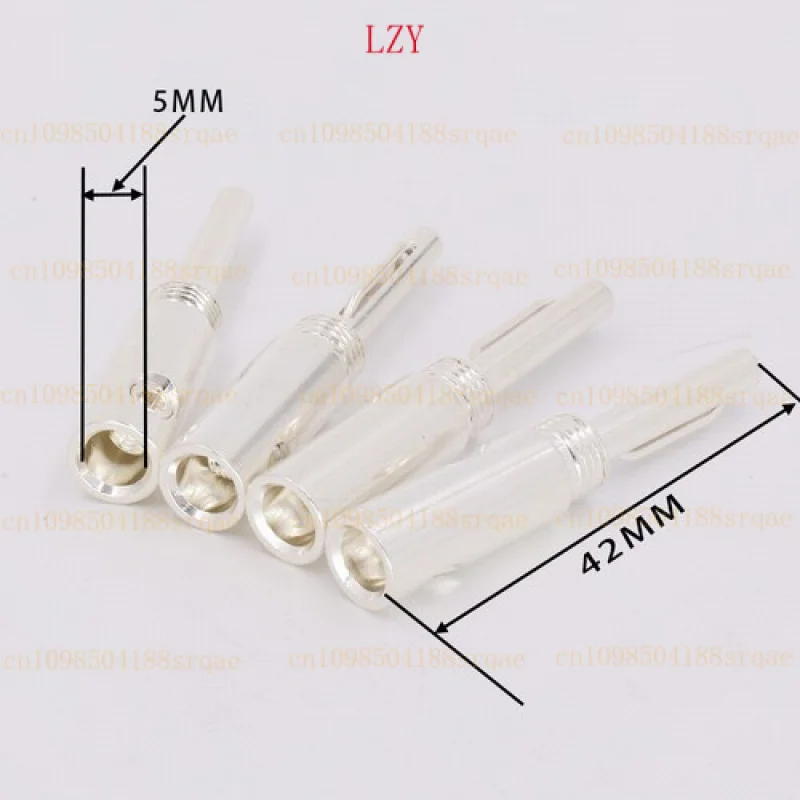 

8 шт. посеребренный 4 мм винтовой фиксирующий штекер типа «банан» HIFI кабельный разъем усилителя