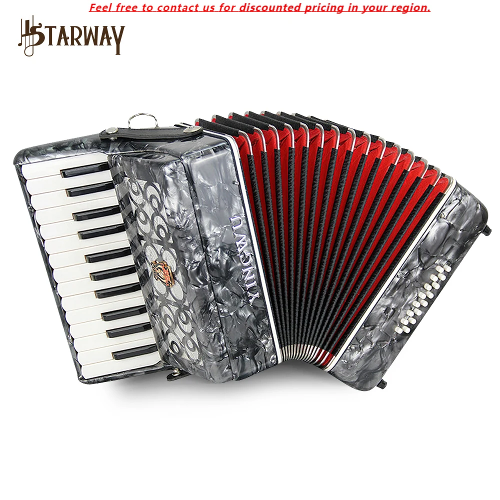 

China Parrot 25 Keys 16 Bass Diatonic Keyboard Accordion Piano Musical Instrument For Beginner Perform
