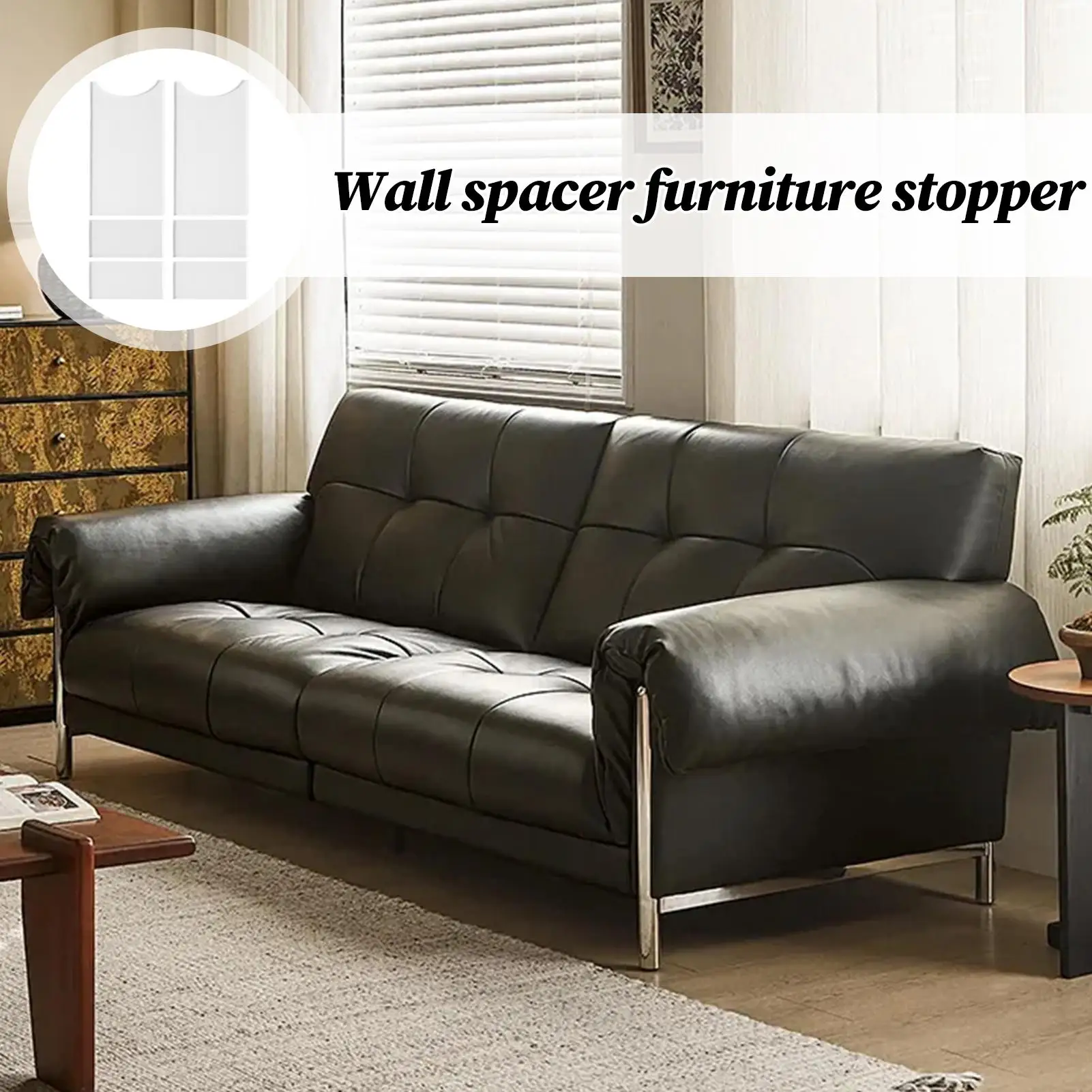 Couch Wall Stoppers 6-Piece Clear Bed Stoppers Wall Bumpers Scratch-Proof Filler Bumpers for Table Chair Cabinet Enhanced