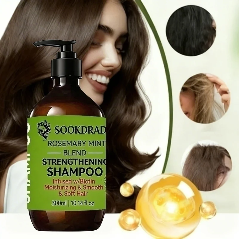 Rosemary Mint Blended Shampoo, Infused w/ Biotin, Smooth Locks 10.14fl oz