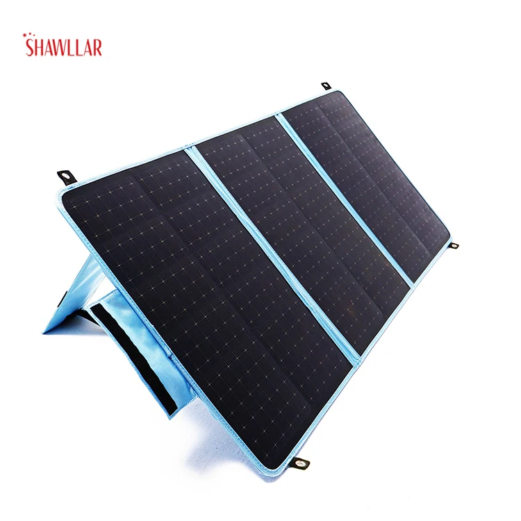 RTS Portable solar panel mobile charger foldable 100W waterproof fast charging   for outdoor camping power station