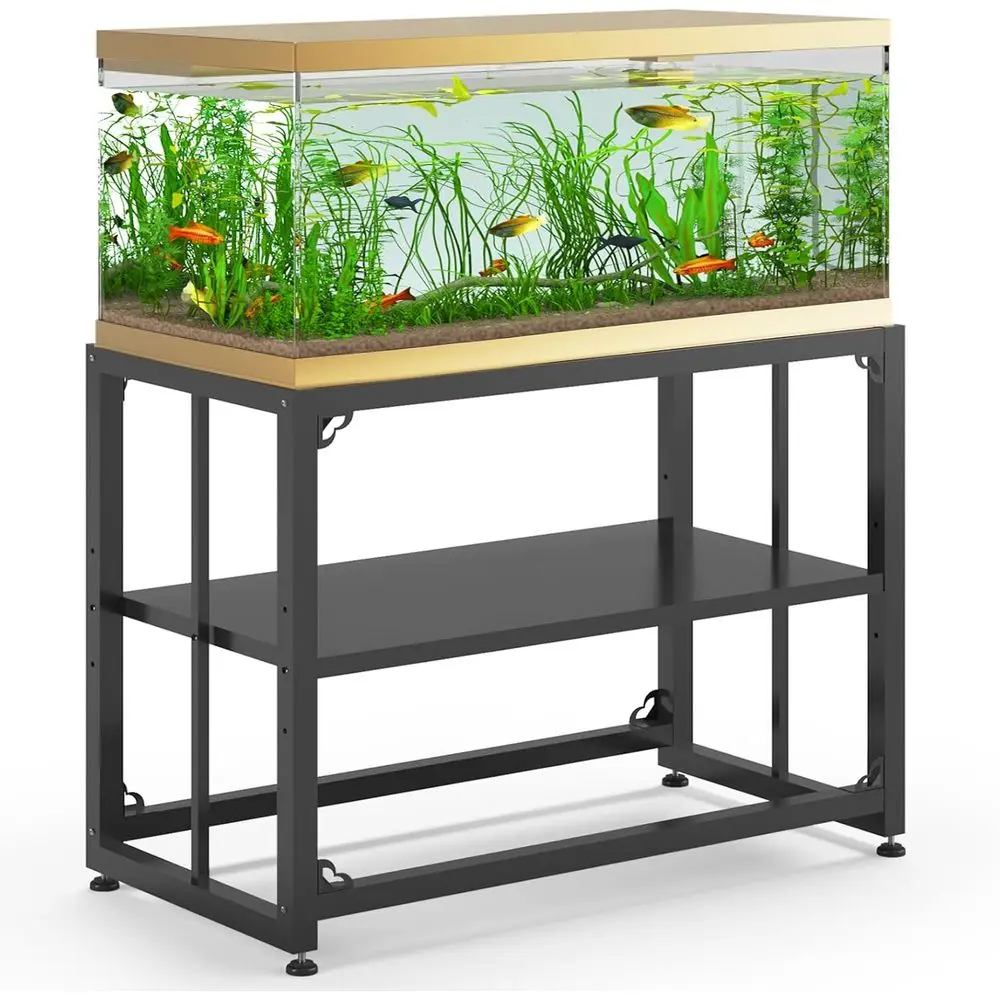 

Подставка для аквариума ish Tank Stand 40 Gallon, металлическая, 36.5" Д x 18.5" Ш x 29.5" В, двухуровневая конструкция для хранения, подходит для дома и офиса