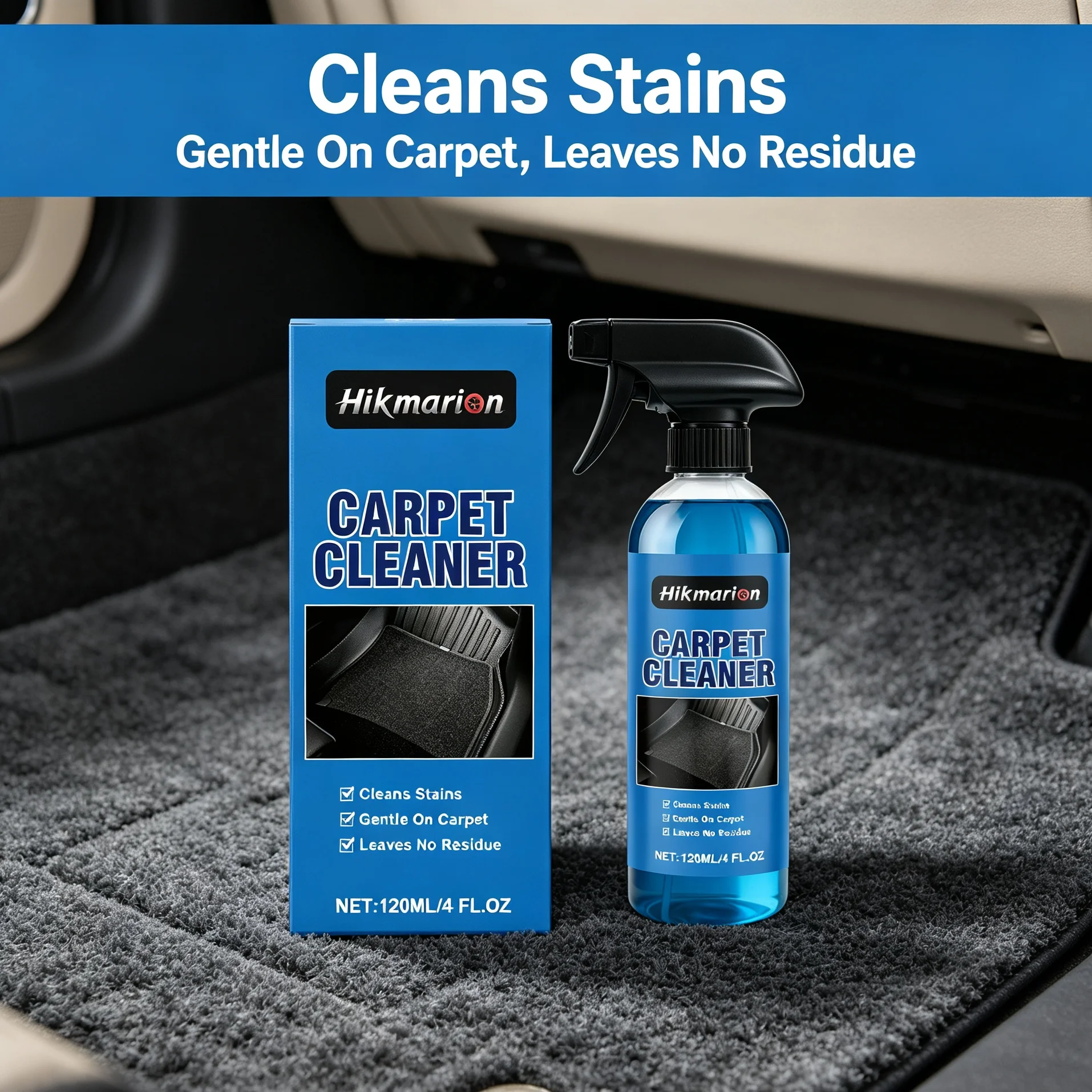 Car Carpet Foam Cleaner No Rinse Stain Remover For Car Floor Mat Upholstery Seat Interior Cleaning Spray