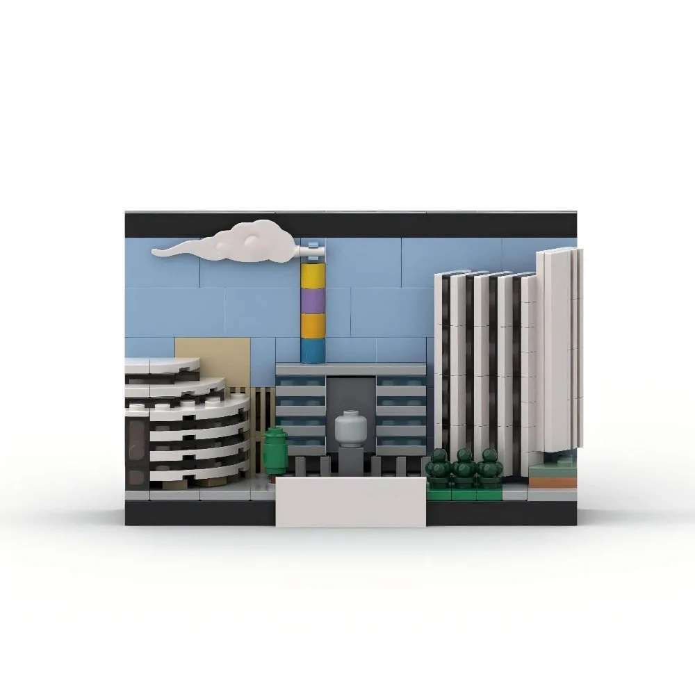 

MOC Architecture City Landscape Chemnitz Postcard Series Building Blocks Assembly Model Bricks Toy Family Friends Holiday Gift