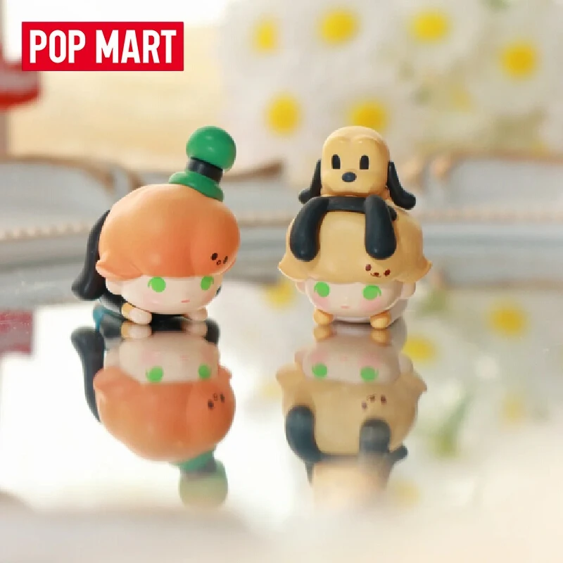 POPMART Dimoo World × Seri Disney Mainan Mini Blind Bag Klasik Mickey Mini Action Figure Koleksi Trendi Hadiah Anak-anak