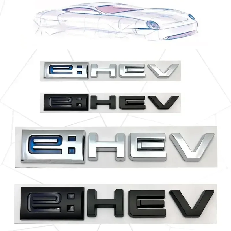 

3D ABS (plastic)eHEV Logo Car Letter Sticker Tail Bumper Badge Auto Rear Trunk Emblem Accessories BT Crider Sport Hybrid e:HEV