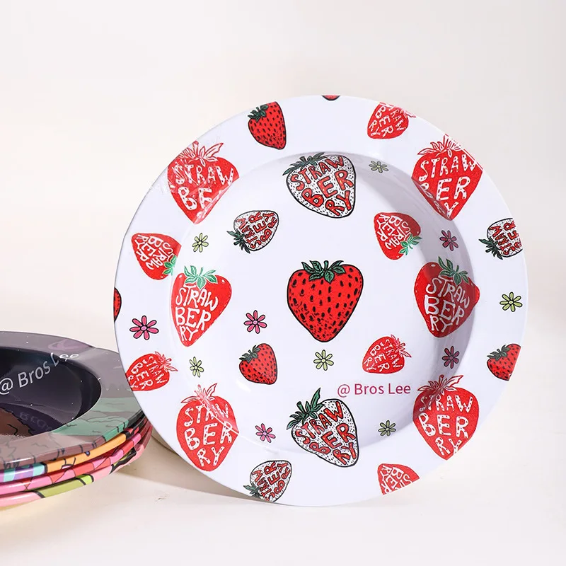 Металлическая круглая пепельница для табачных трав, милая креативная пепельница для сигарет, аксессуары для курения Металлическая круглая пепельница для табачных трав, милая креативная пепельница для сигарет, аксессуары для курения