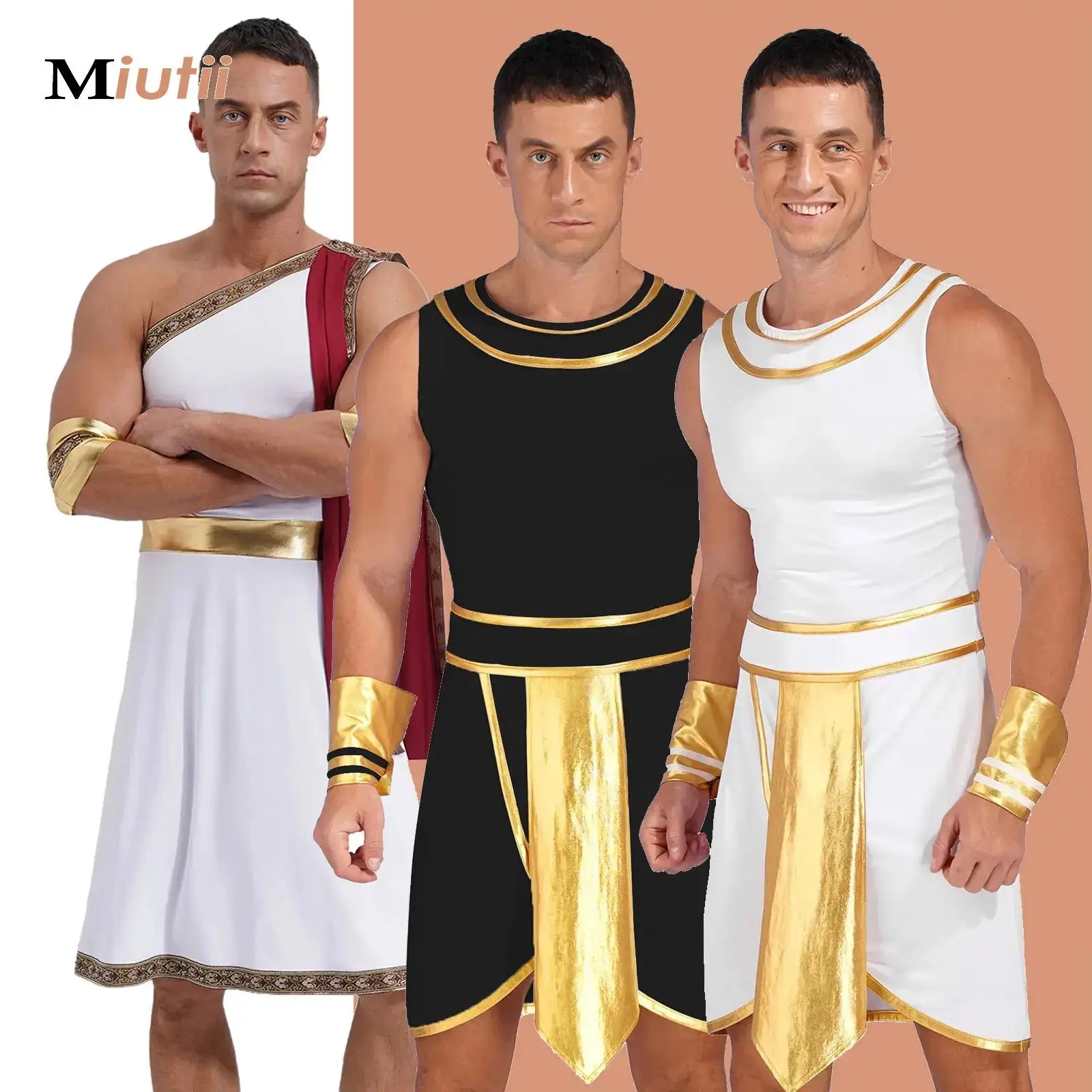 

Mens Roman Gladiator Costume Ancient Greek God Halloween Armor Soldier Role Play Dress Medieval Knight Warrior Cosplay Outfits