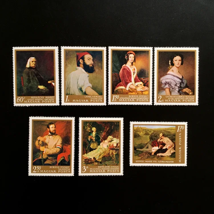 7Pcs/Set New Hungary Post Stamp 1967 Budapest Art Museum Painting II Stamps MNH