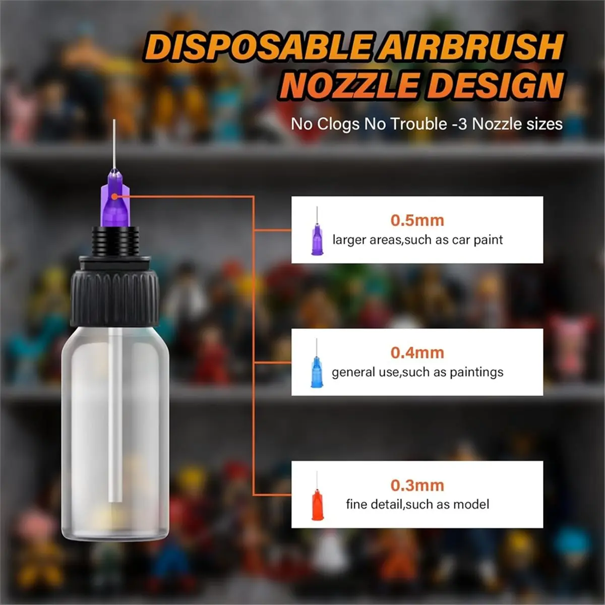 مجموعة بخاخة غير نظيفة، 3 تروس، بخاخة محمولة قابلة لإعادة الشحن، لمشاريع رسم الوشم بنفسك