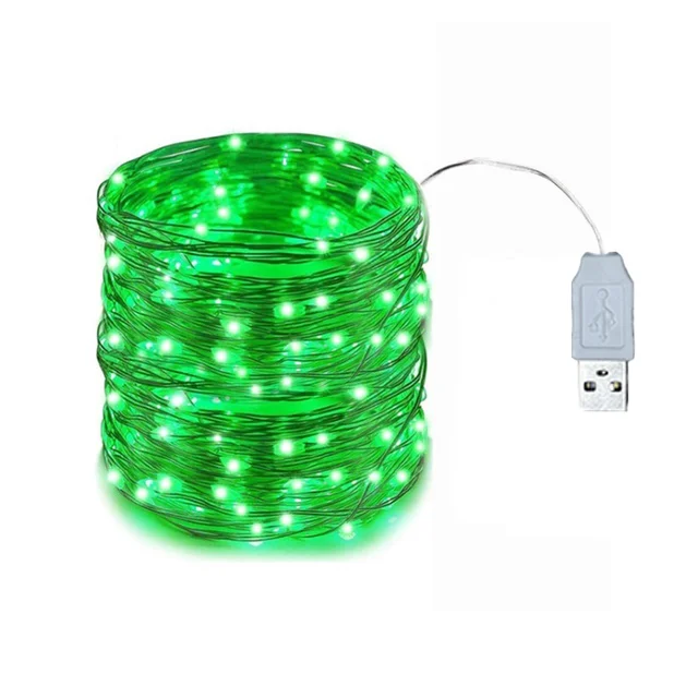1–20 m LED-Lichterkette, Kupferdraht, sternenklare Lichterkette, batteriebetriebene Lichter für Schlafzimmer, Weihnachtsfeiern, Hochzeitsdekoration