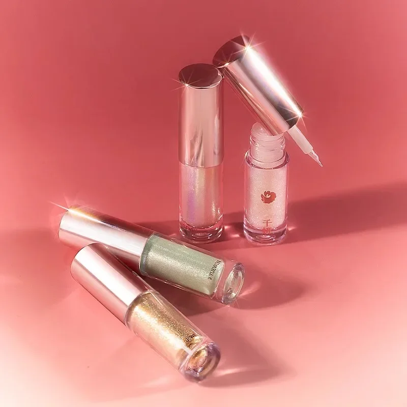 Qianyan Fox Demon series, matte pearlescent liquid eyeshadow, colorful flowing single-color eyeshadow
