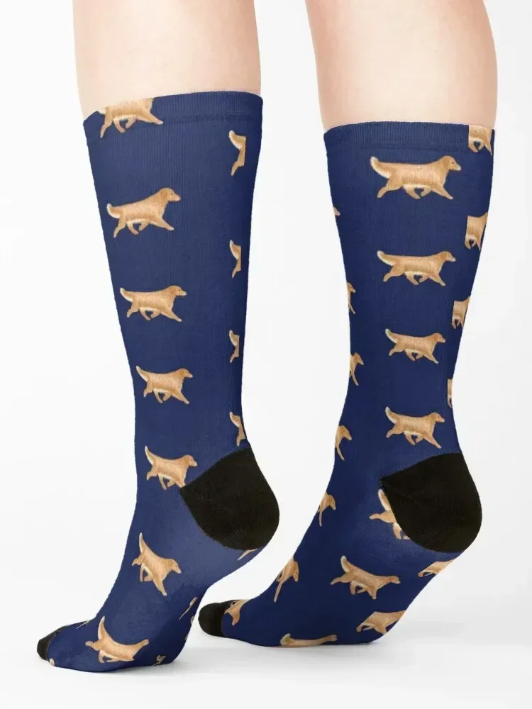 Golden Retriever Socks Crossfit snow christmas gift floor Socks Male Women's