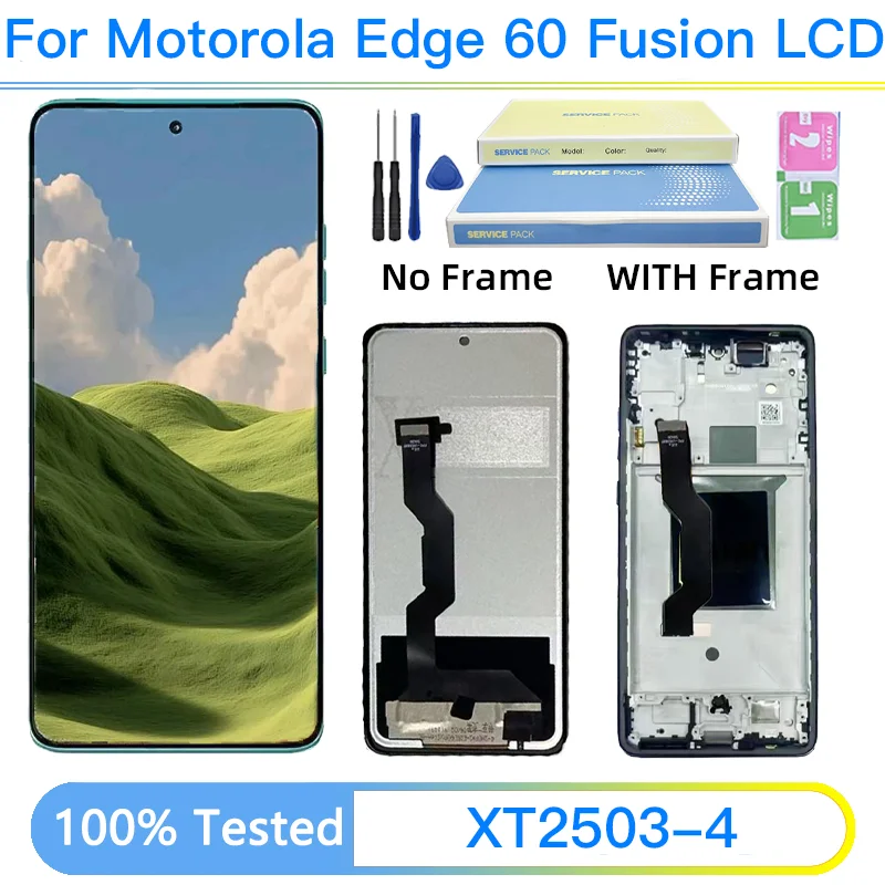 Écran tactile TFT pour Motorola Edge 60 Fusion LCD XT2503-4, ensemble numériseur, pièces de réparation pour Edge60 Fusion LCD