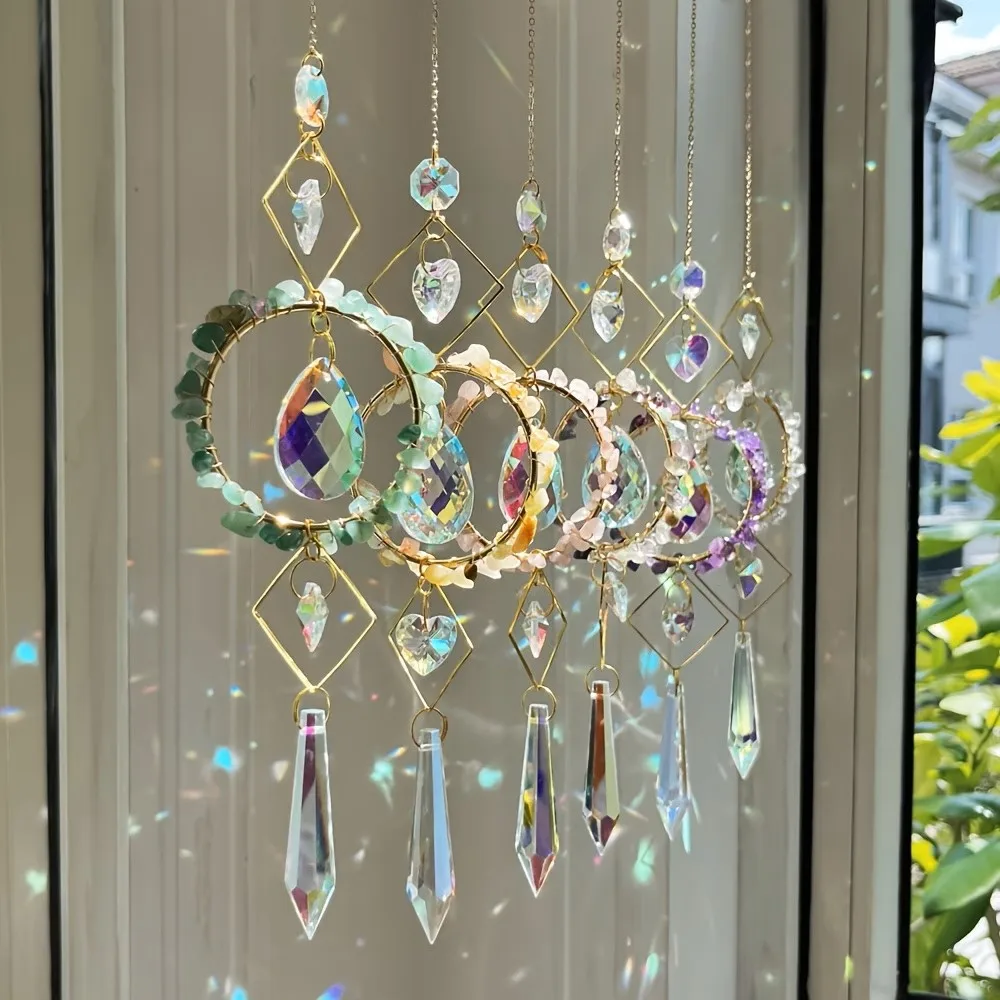 Rainbow Crystal Suncatcher Prism Window Hanging Ornament Sun Catcher Light Maker Home Decor Gift for Women Room Decoration