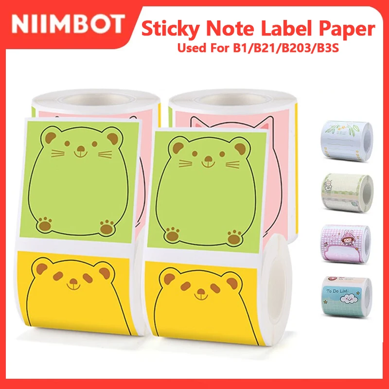 NIIMBOT B21 Cartoon Mini Smart Portable Printer Thermal Label Stickers Notes Sticker Waterproof Paper For B3S B1 B203 Printer