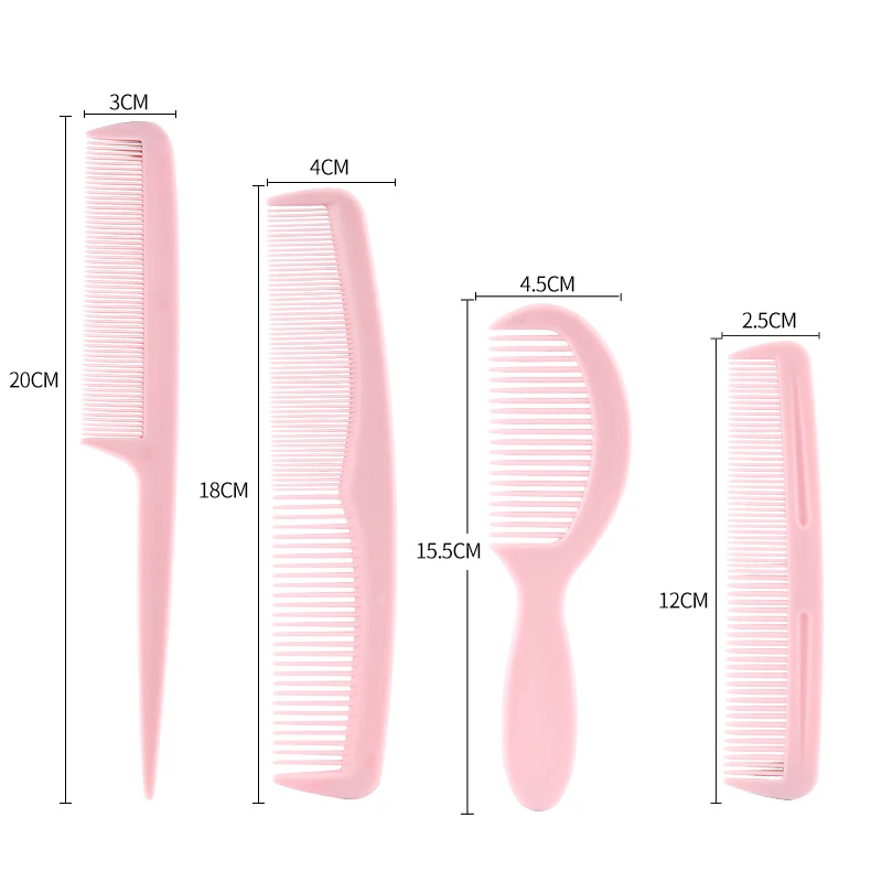 Neuankömmlinge 4/5/6/7 stücke schwarz Friseur Zubehör Set entwirren Haar bürste Styling heißen Kamm Glätte isen hochwertige Haar kämme – Detail 16
