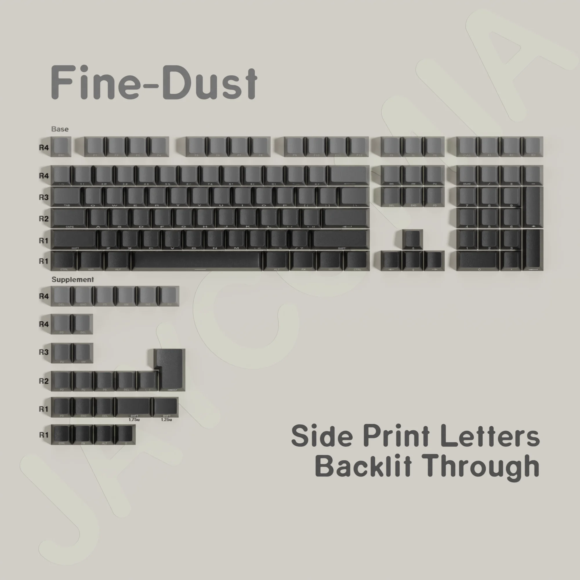 Polar Day Cherry Pbt Double Shot Side Print Shine Door Backlit Keycaps Voor Mx Mechanisch Toetsenbord 108 96 87 Nj80 84 68 64 61