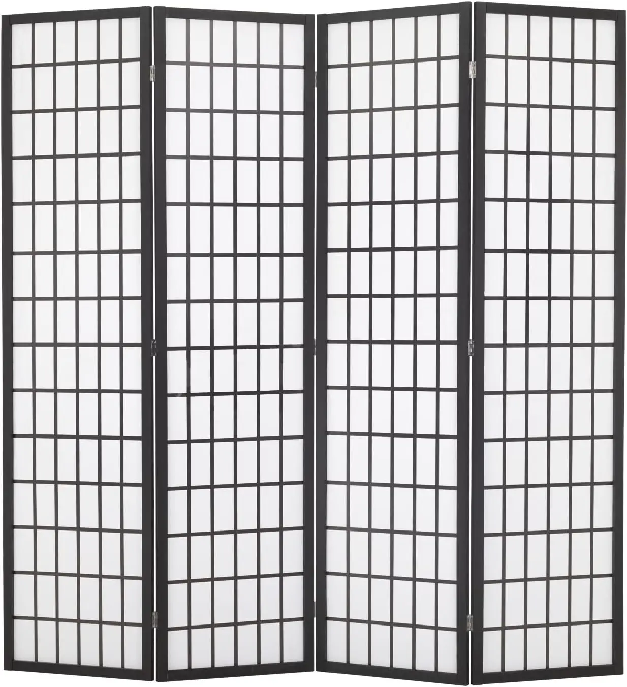 

Room Divider 4 Panel Oriental Shoji Screen 6Ft Folding Privacy Divider Wall Divider Portable Freestanding Partition Scre