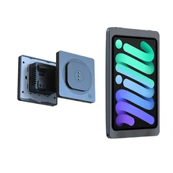 EMONITA POE Wall Mount for iPad Mini 6th Gen/A17 Pro (2025) – Wireless Charging Holder with 8.3-Inch Case Support, Stable Mount