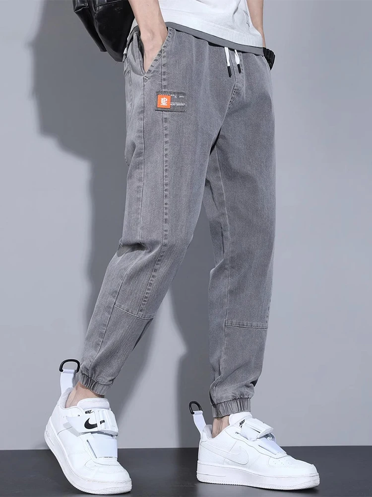 سراويل غير رسمية من American Sle للرجال صيفية رفيعة وفضفاضة ومطاطة من الحريم سراويل عمال خفيفة الوزن ومريحة للتنفس #4