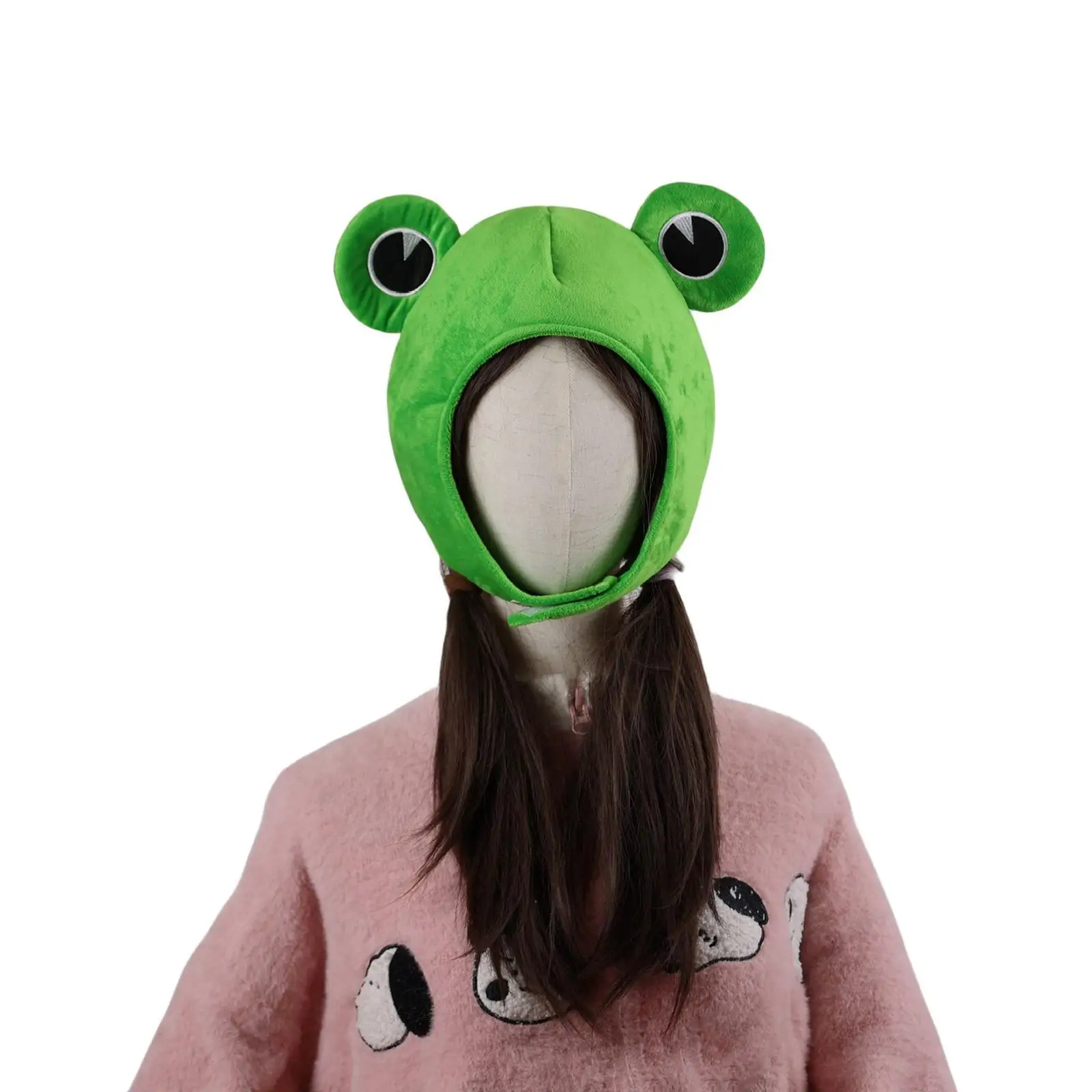 

Cute Plush Frog Hat Cute Frog Ears Hat for Kids and Adults Holiday Halloween