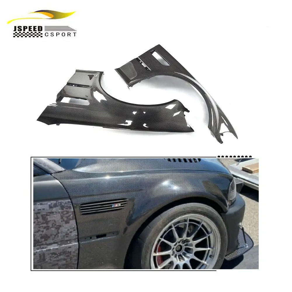 

Suitable for Carbon fiber side front fenders Suitable for 2 doors of BMW E46 M3