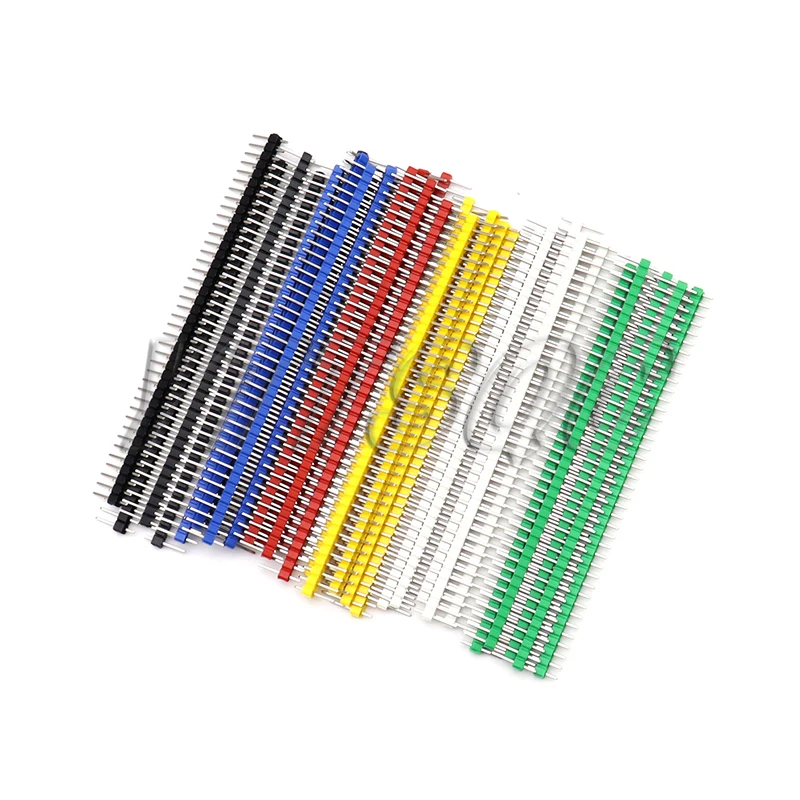 30PCS 40 Pin Breakable Pin Header 2.54mm Single Row Male Header Connector Kit PCB Pin Strip For Arduino