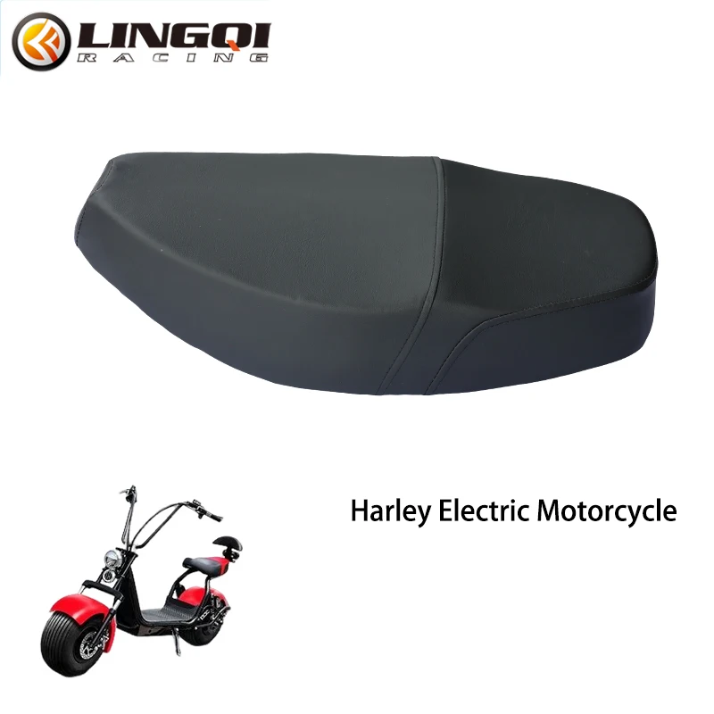 LINGQI RACING Motorcycle Flat Seat Cover Black Passenger Seats Cushion For Electric Bicycle Kart Pit Dirt Bike Off-Road Bicycle