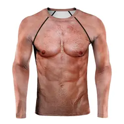 Phantasy Summer Muscle T-shirt Men Flesh-Colored Tops Casual Loose Streetwear 3D Printed Tee Sport T-Shirts Blouse oversized