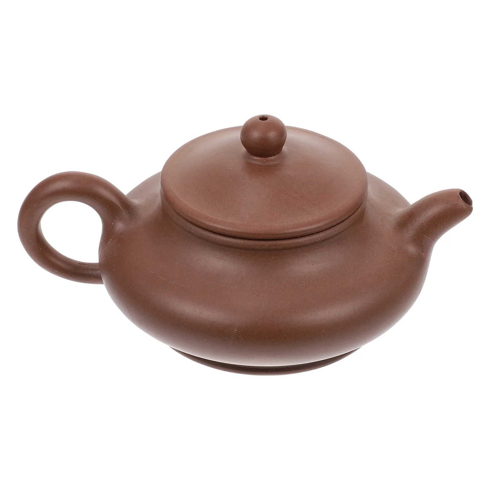 

1Pcs Brown Purple Sands Teapot Elegant Simple Design Household Water Kettle for Boiling Tea Coffee Portable Multipurpose Kettle