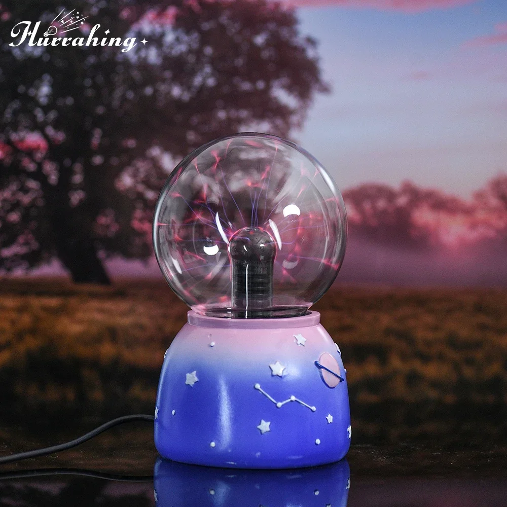 Hurrahing Planet Cup Plasma Lamp 4-Inch Atmosphere Night Light Desktop Decor Halloween Gift Sale