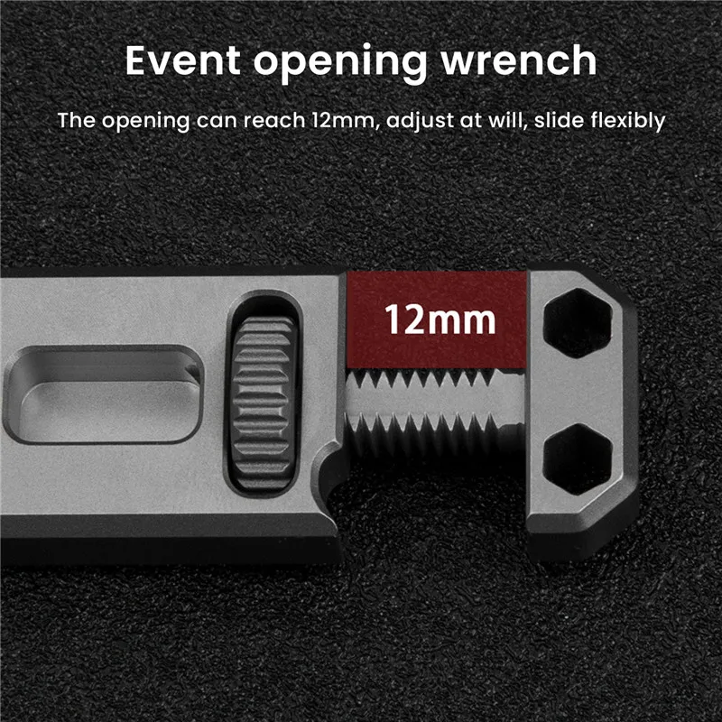 Titanium Alloy Mini EDC Wrench Multifunctional Pry Bar Bottle Opener Portable Keychain Pocket Tool Accessory Screwdriver