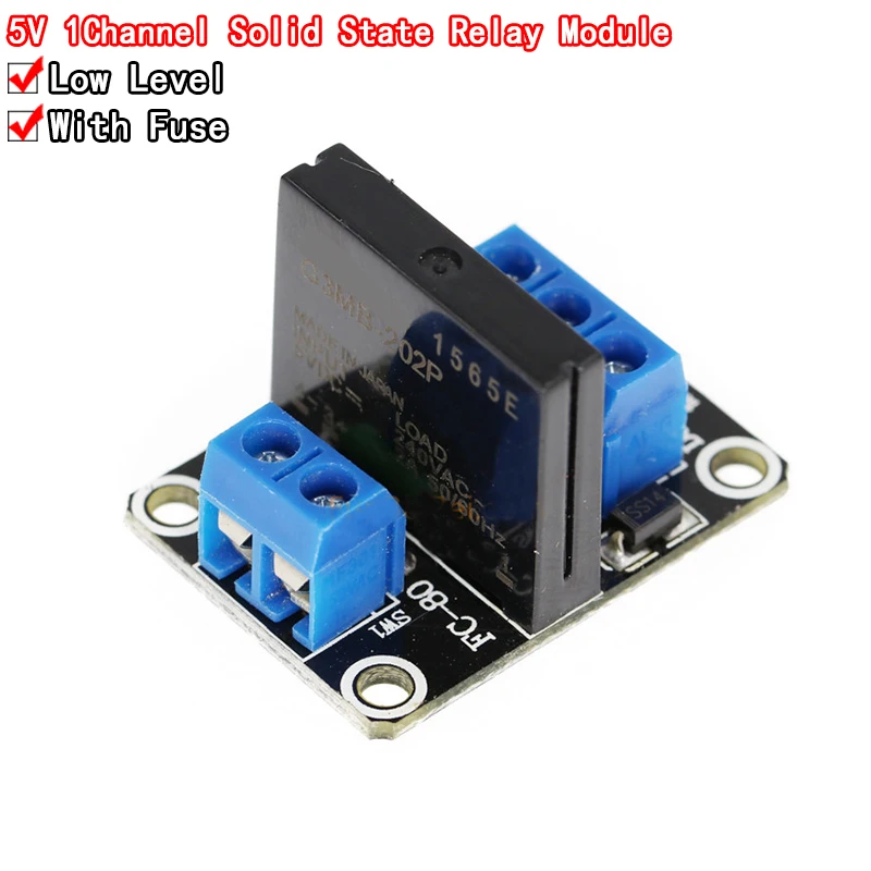 Noï¿½ï¿½5V Relay 1 Channel For OMRON SSR High Low Level Solid State Relay Module 250V 2A For Arduino