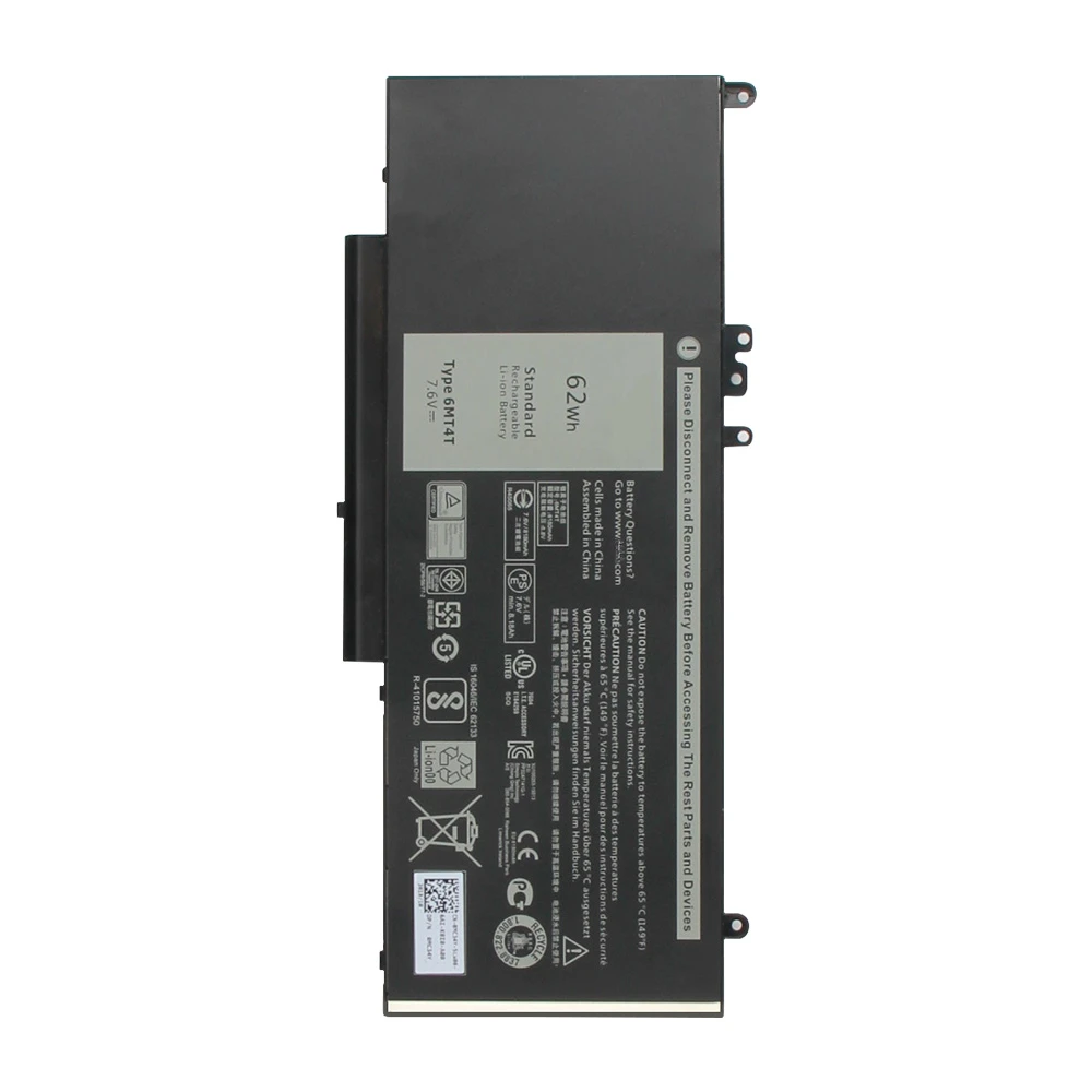 Replacement New Battery 6MT4T For Dell Latitude M3510 E5570 E5270 E5470 Rechargeable Battery 62Wh