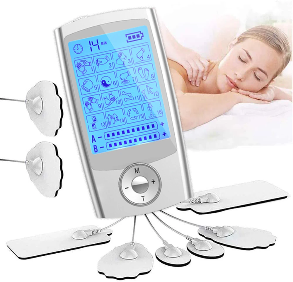 

New Tens Unit Relax Muscle Stimulator Body Massage Digital Therapy 16 Modes EMS Acupuncture Slimming Machine Electrostimulator