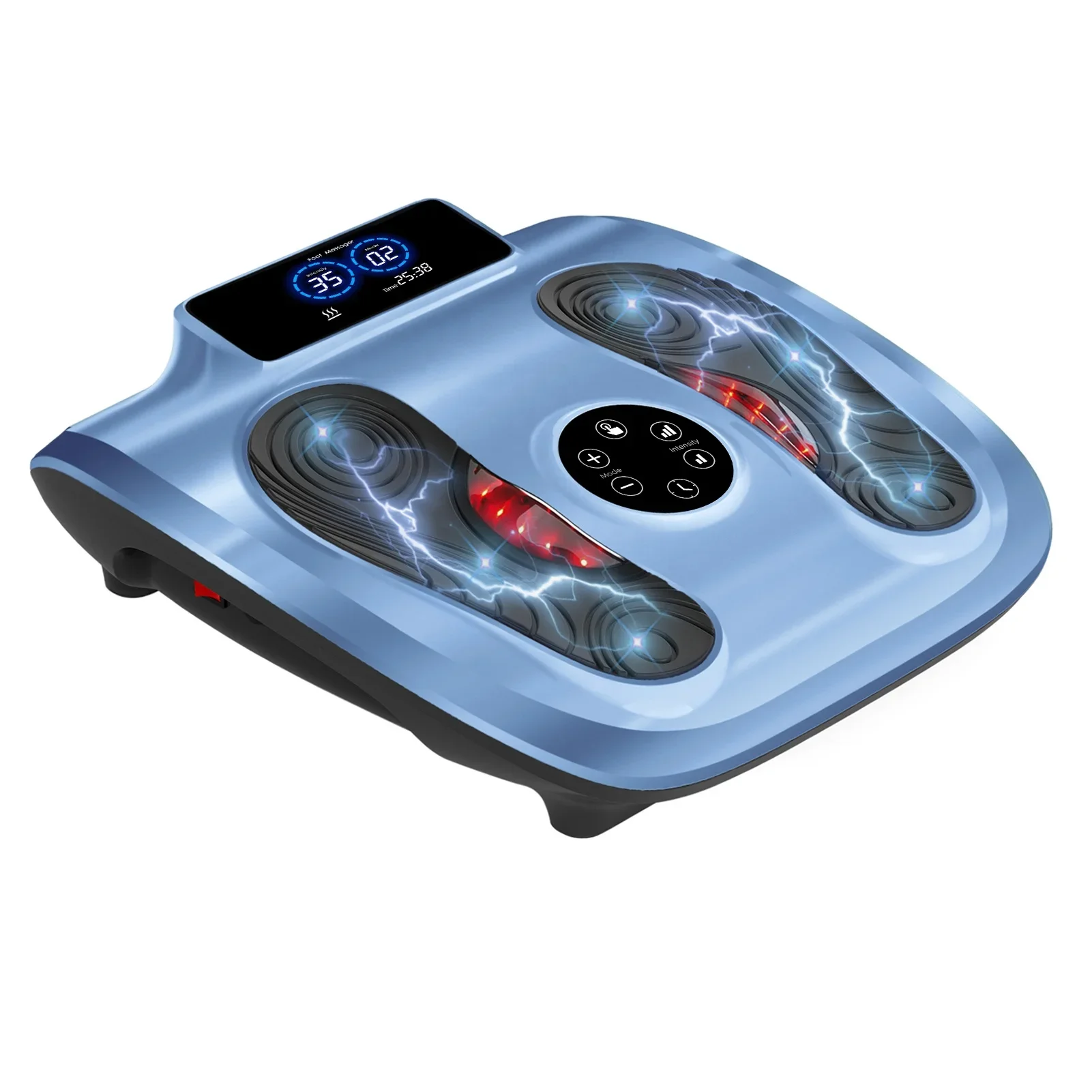 3 IN 1 EMS Foot Massager With Heat and Tens Electrode Massage Functions Foot Circulation Stimulator