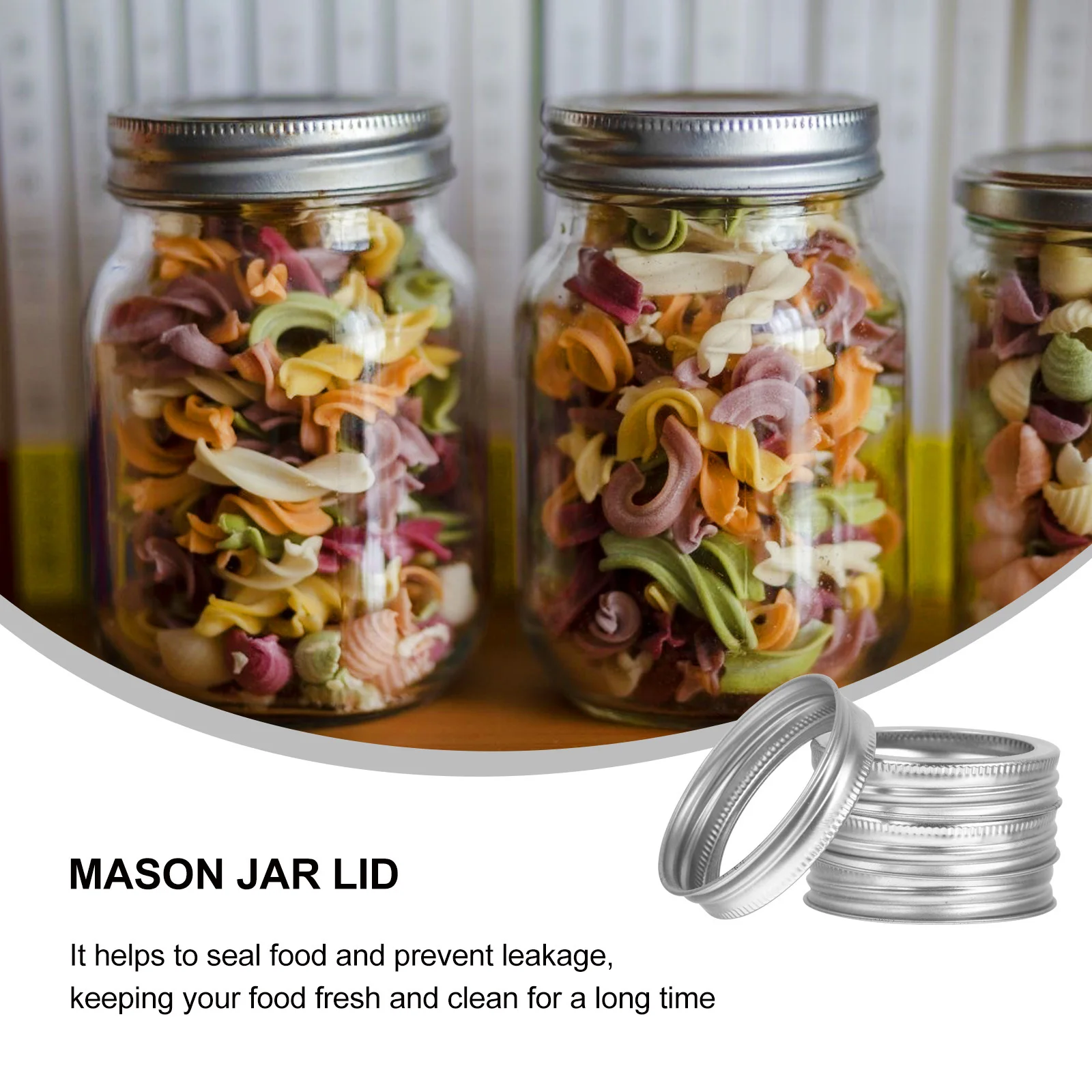 

24pcs Split-Type Jar Lids Bands Premium Tinplate Replacement Rings For Standard Mouth Canning Jars Rust-Resistant